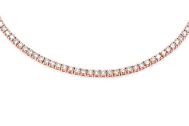 14K Rose Gold 12-Pointer Tennis Chain