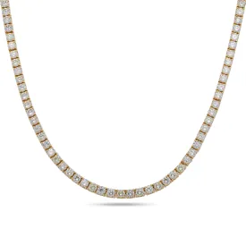 14k Rose Tennis Necklace 42ctw