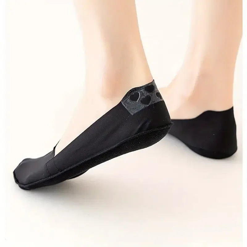 5-Pairs: Low Cut No Show Socks for Women - Invisible, Non Slip, Breathable, Moisture Wicking