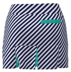 AB SPORT Women's Navy Cross Stripe TENNIS SKIRT BSKT05-NVCSB