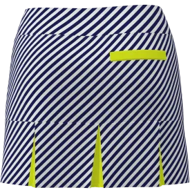 AB SPORT Women's Navy Cross Stripe TENNIS SKIRT BSKT05-NVCSY