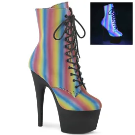 ADORE-1020REFL-02 Black & Multi Colour Calf High Boots