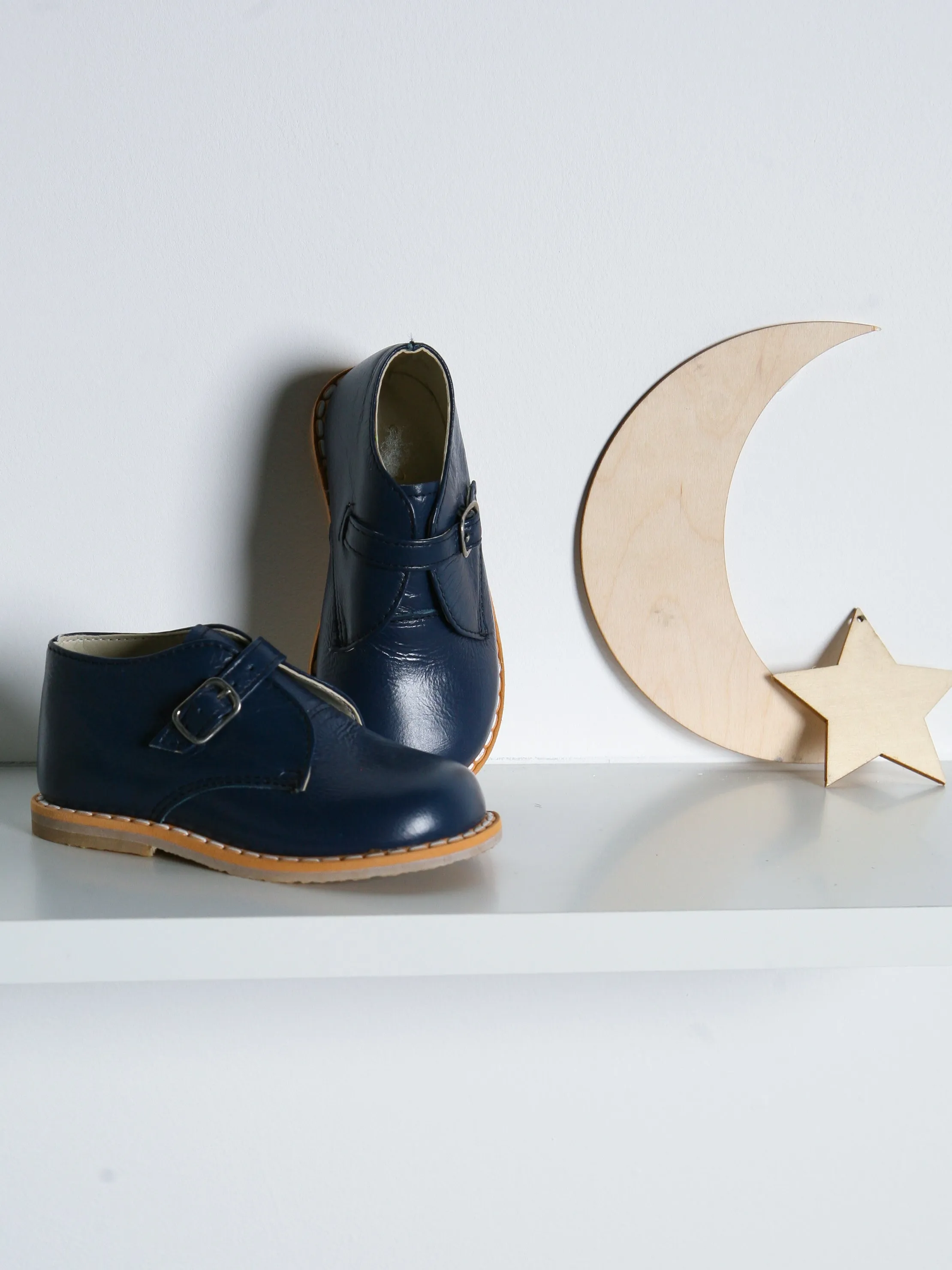 Ananas Petit Navy 'Lari' Leather Ankle Boots