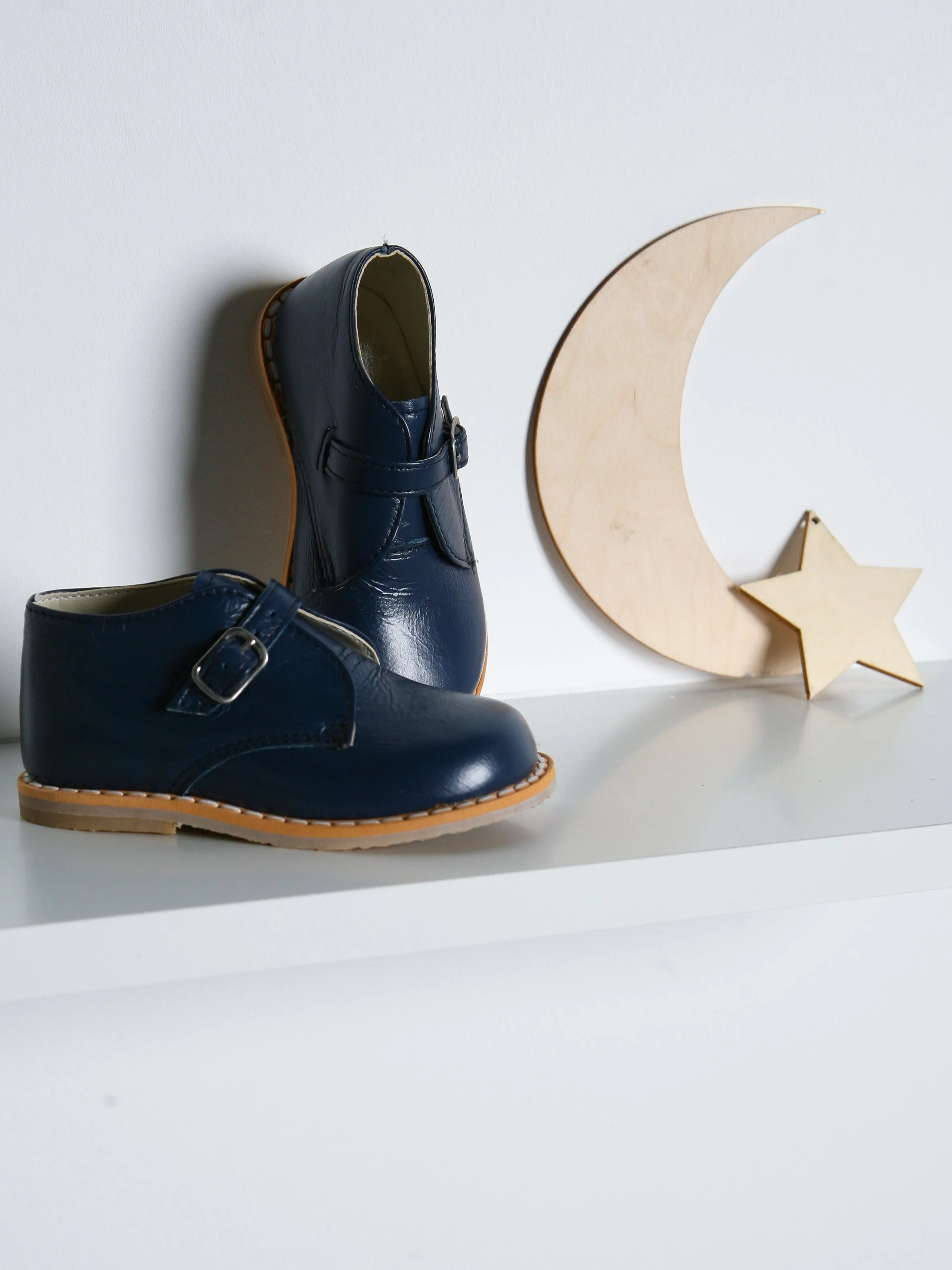 Ananas Petit Navy 'Lari' Leather Ankle Boots