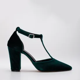 Angelique - Green Velvet Wedding Heels