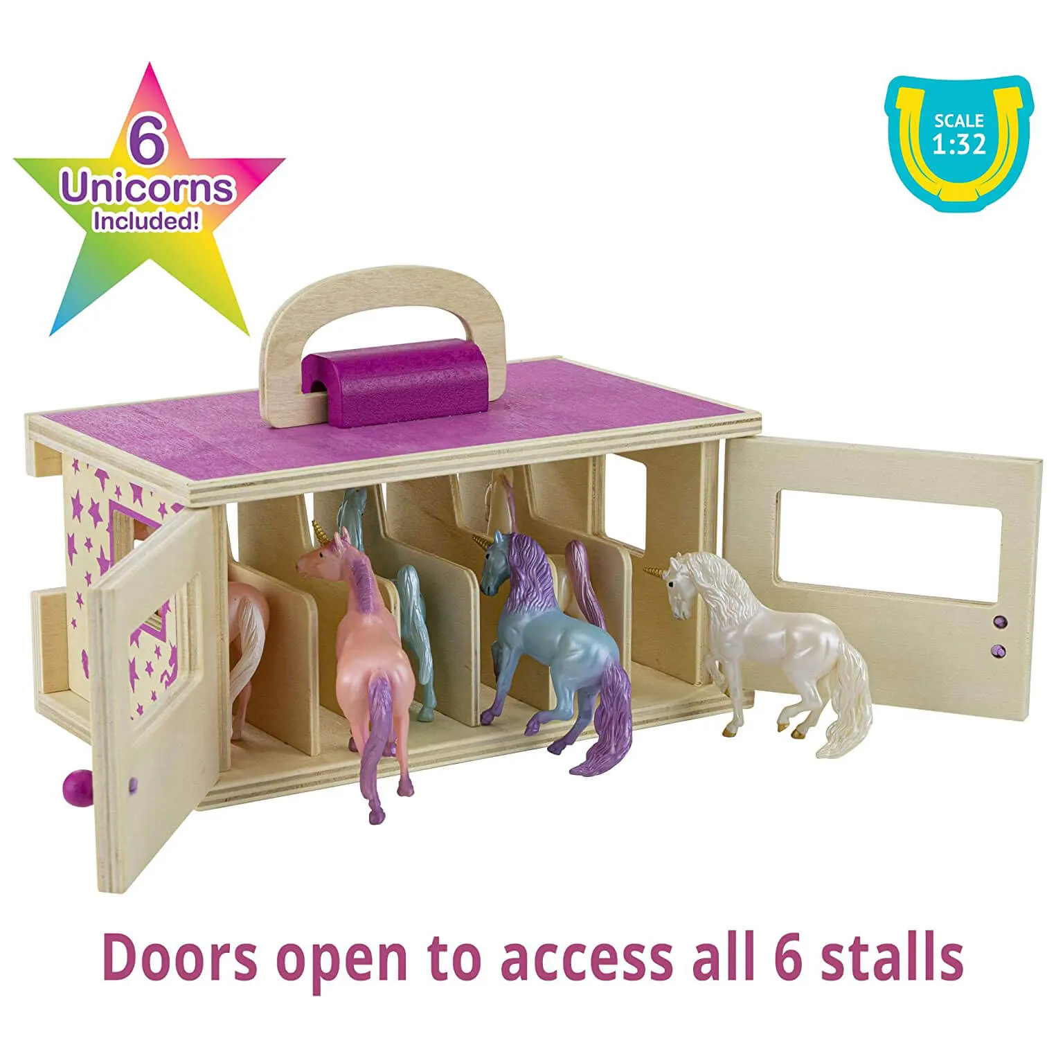 Breyer Stablemates Unicorn Magic Wooden Stable Playset