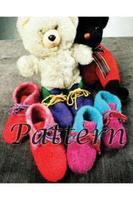 Childrens Felt Boot Slippers *Pattern*