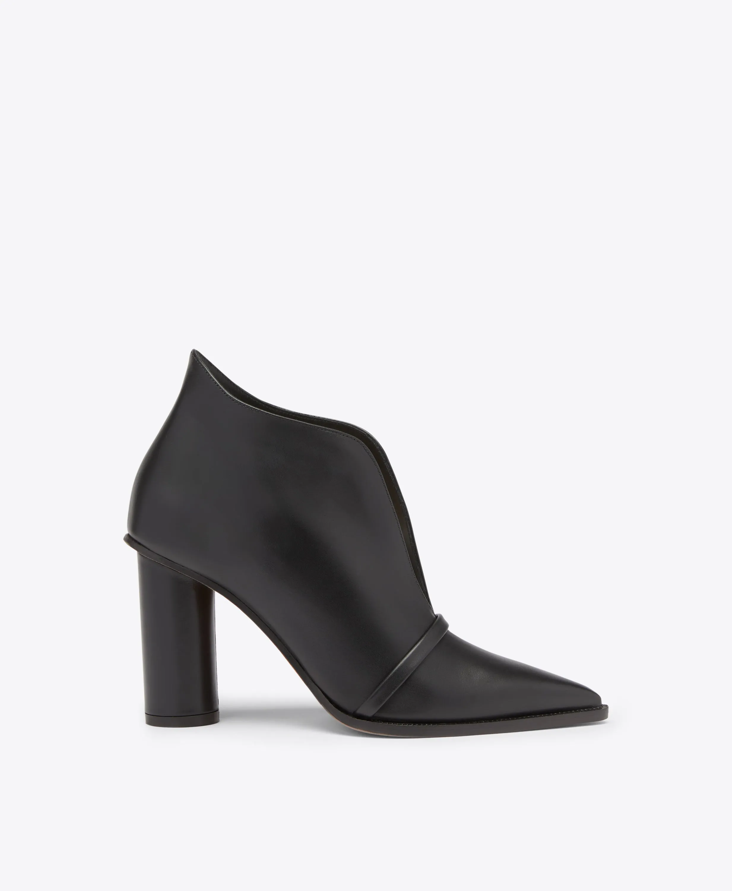 Elena 90 Black Leather Ankle Boots