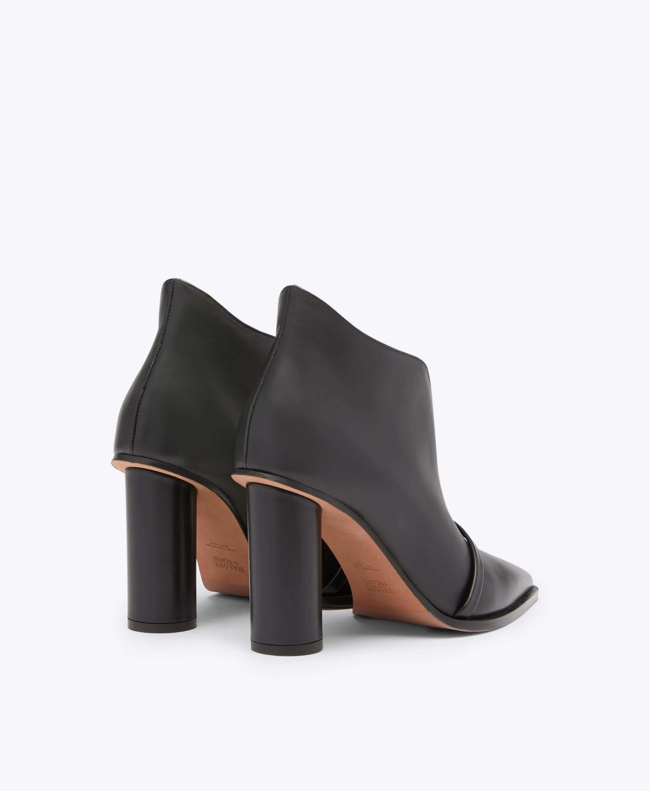 Elena 90 Black Leather Ankle Boots