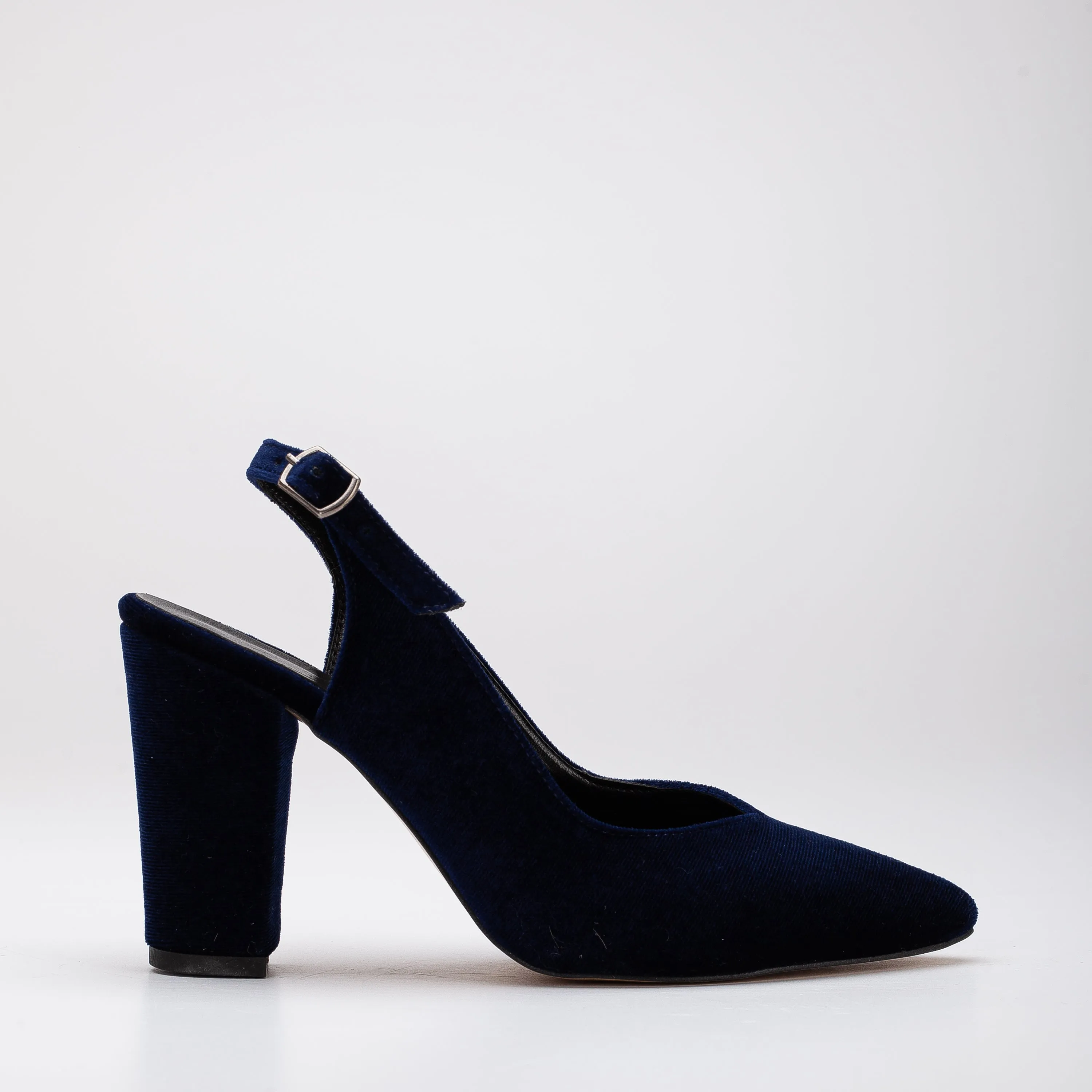 Emma- Blue Velvet  Slingback