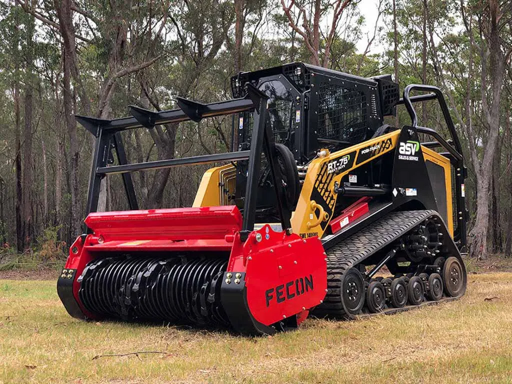 FECON Bull Hog high flow skid steer drum mulcher