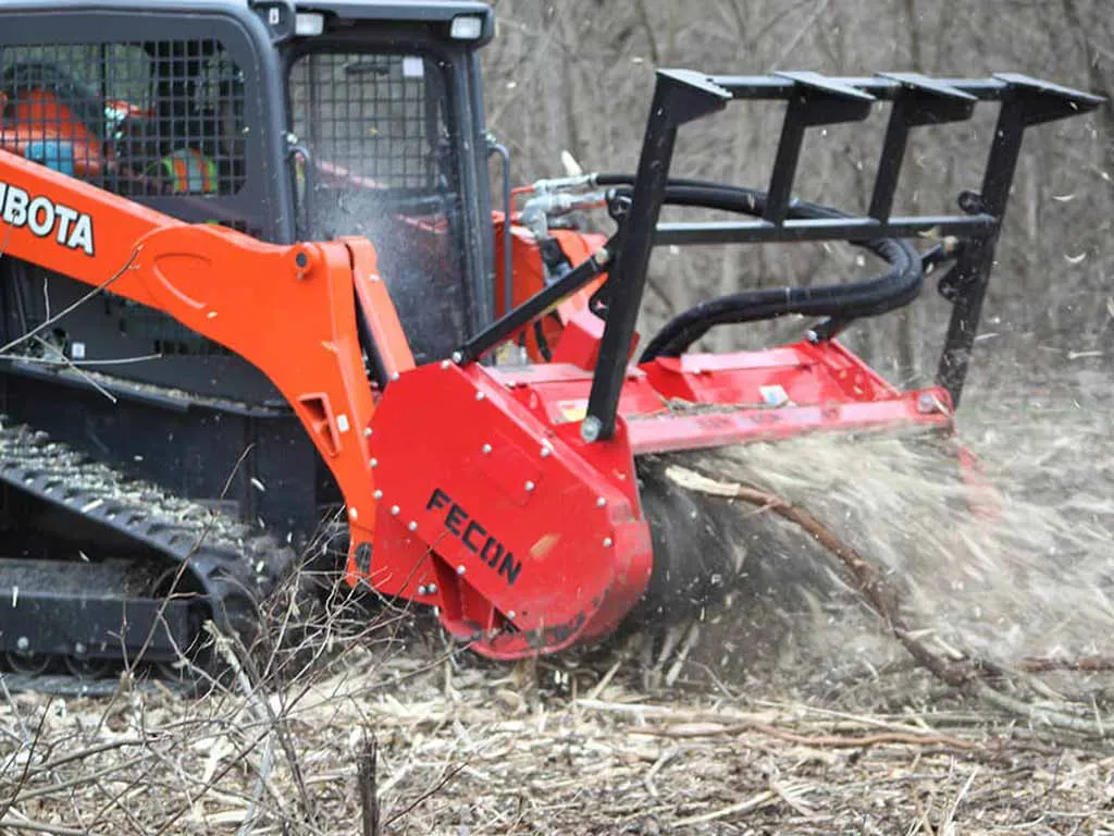 FECON Bull Hog high flow skid steer drum mulcher