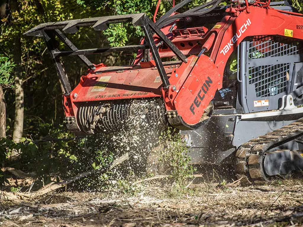 FECON Bull Hog high flow skid steer drum mulcher