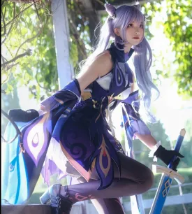 Genshin Impact Keqing Cosplay Costume