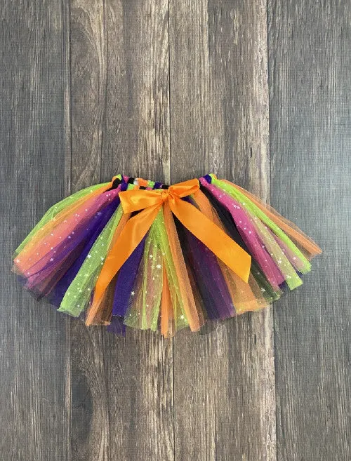 Halloween Multicolor Sparkle Tie Tutu