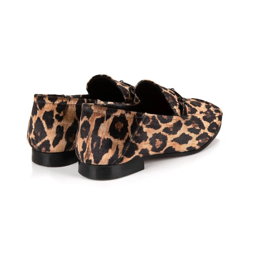 Harper: Leopard Print Velvet Loafers