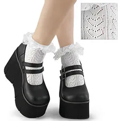 Heart Net Ruffle Sock