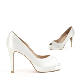 HINT SATIN - open toe platform