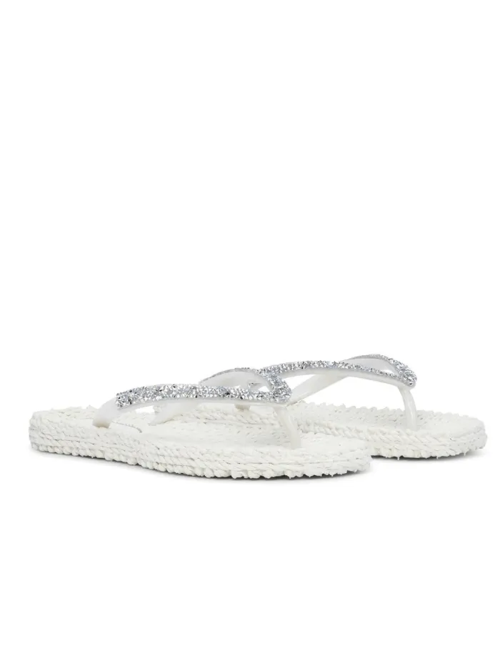 Ilse Jacobsen Flip Flops With Jewels Creme CHEERFUL03G 12