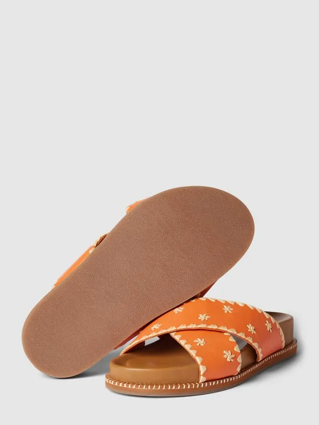 INUOVO Cross Strap Sandals, Orange