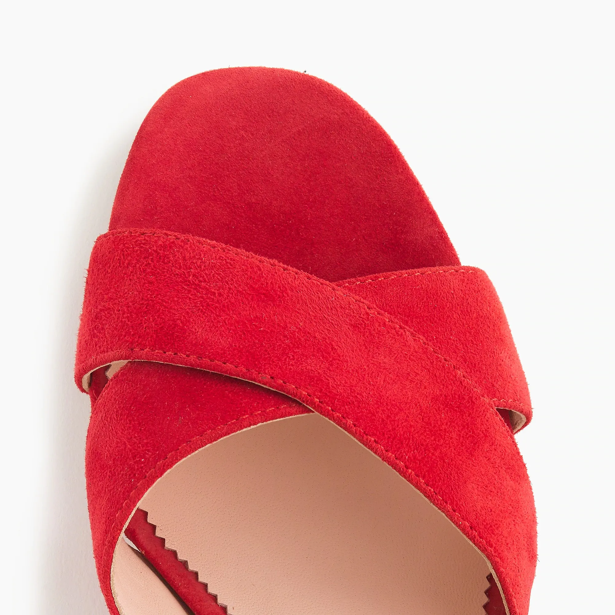 J.crew Red Suede Penny sandals