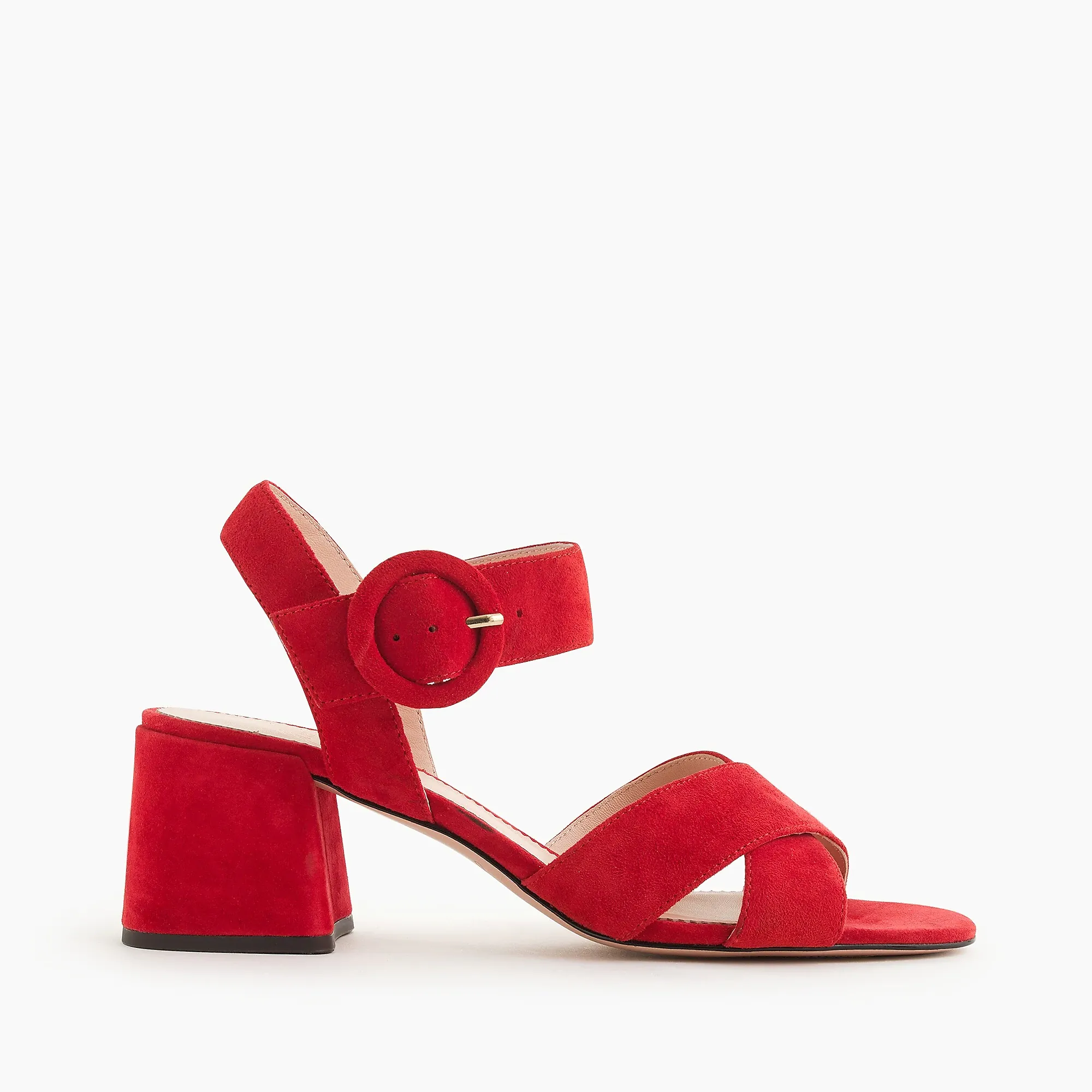 J.crew Red Suede Penny sandals