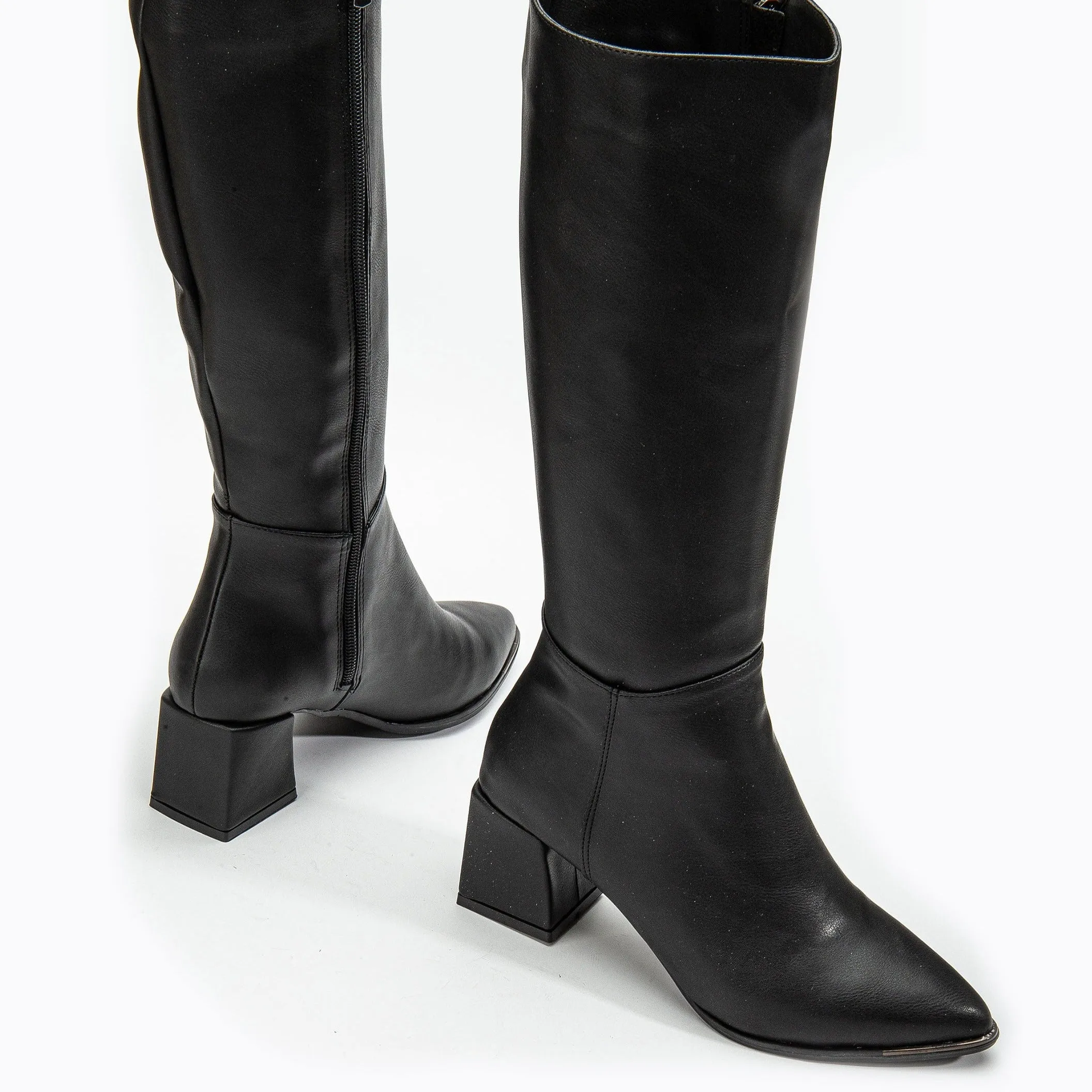 Lizette - Black High Heel Boots