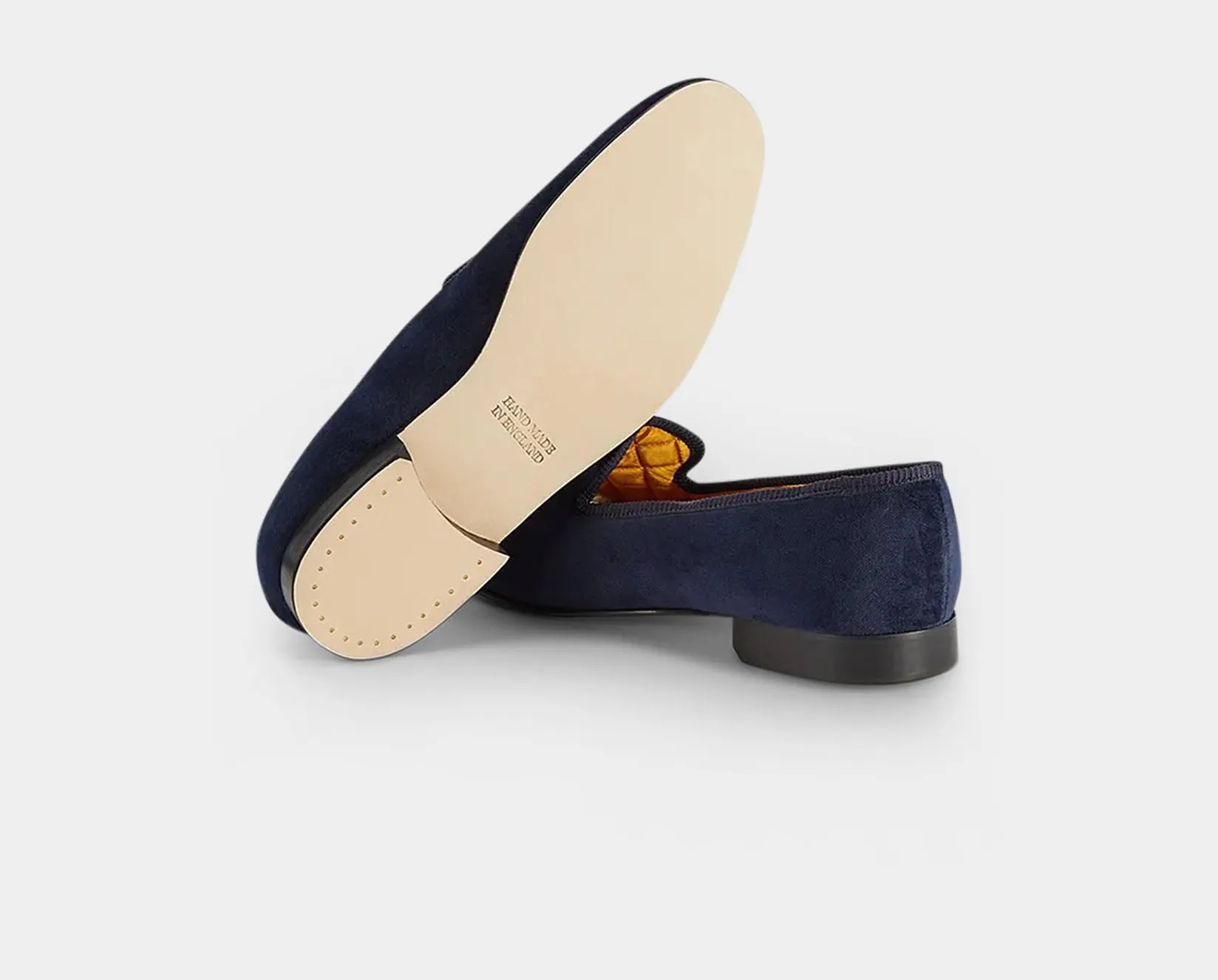 Navy Velvet Dress Slippers