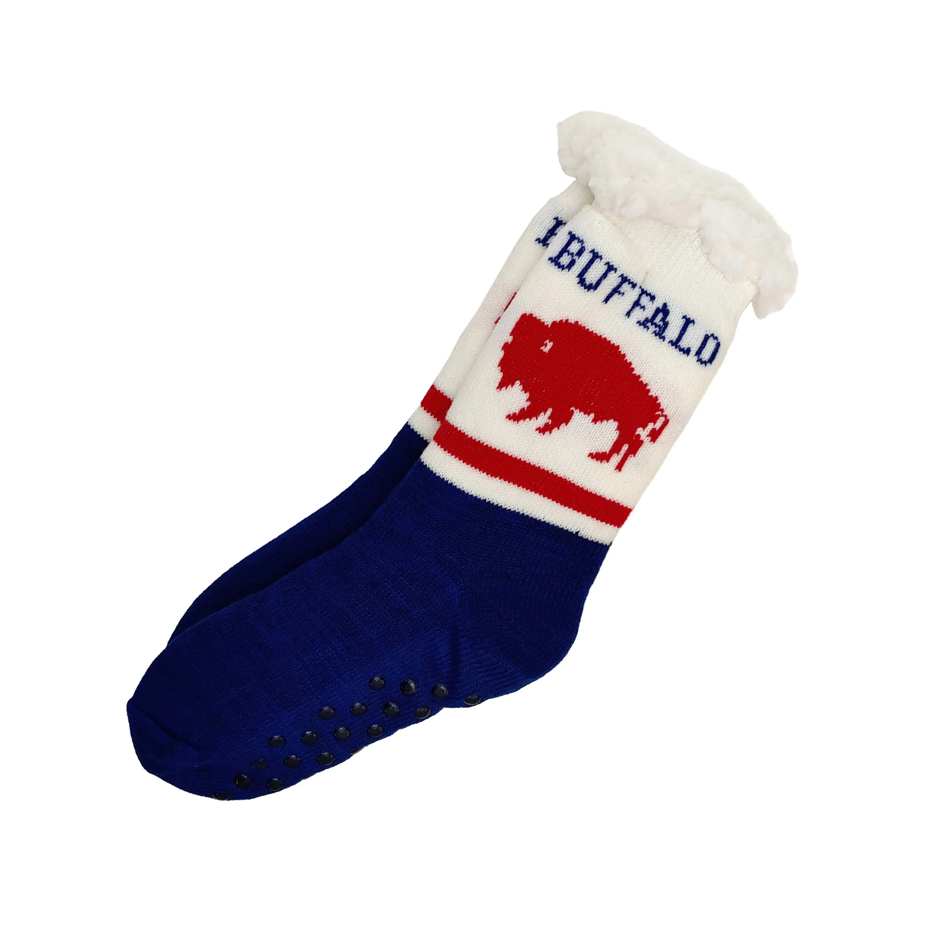 Navy/Red Slipper Socks