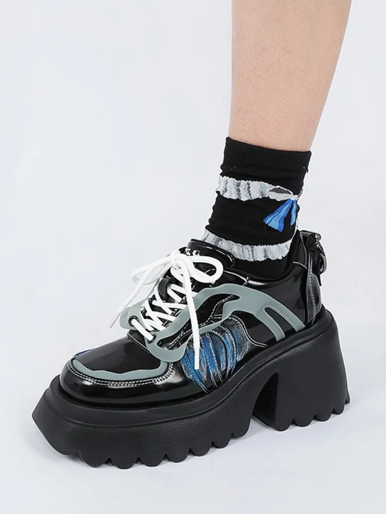 Niche Punk Style Lace Up Platform Shoes【s0000005172】