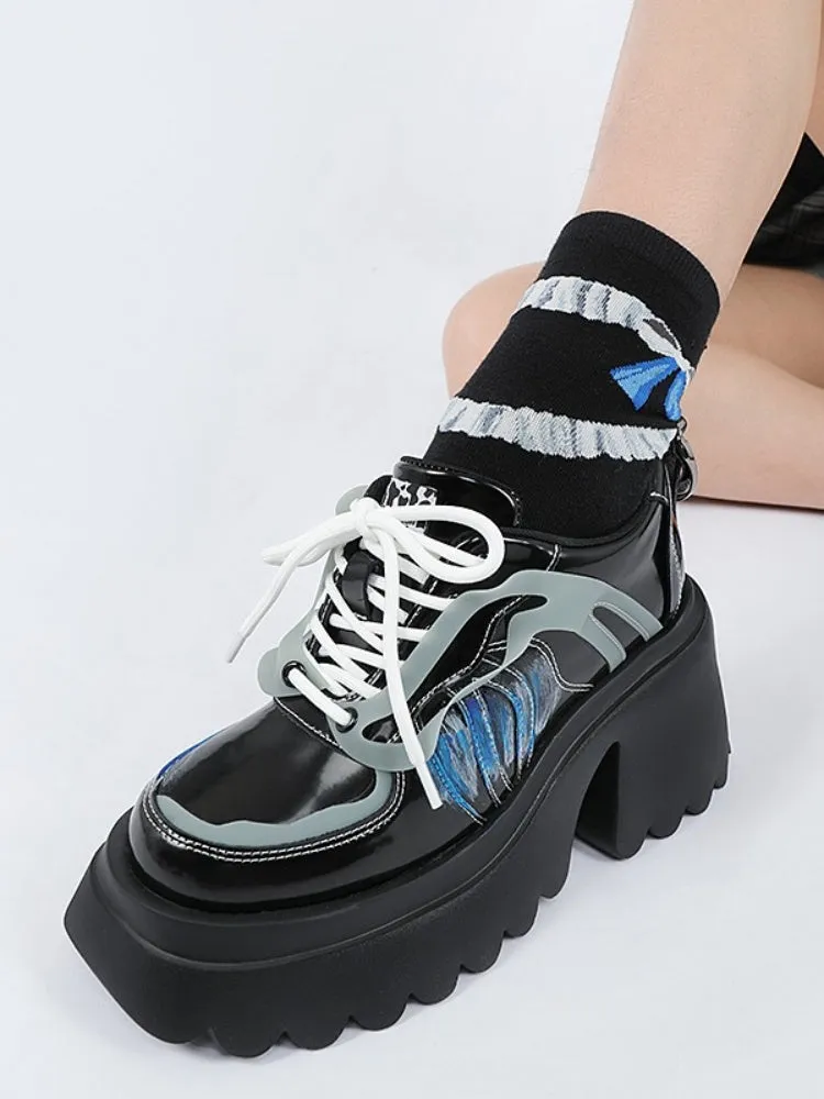 Niche Punk Style Lace Up Platform Shoes【s0000005172】