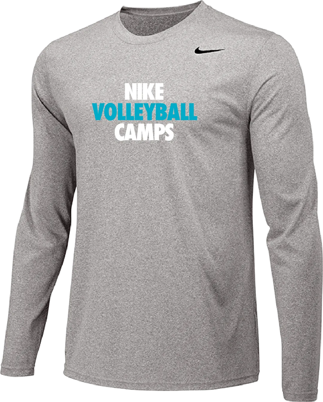 Nike Volleyball Camps Long Sleeve Dri-Fit Tee - Carbon Heather