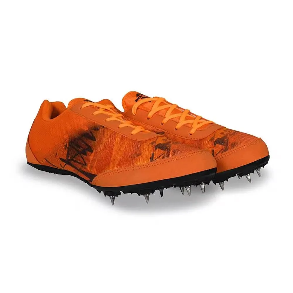 NIVIA Zion-1 Spikes Running Athletic Shoes for Men (Orange)