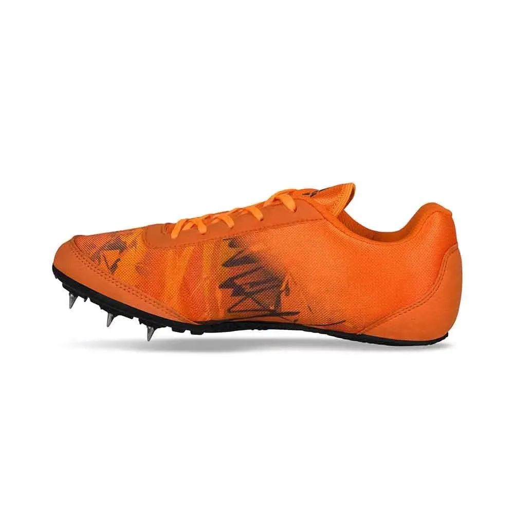 NIVIA Zion-1 Spikes Running Athletic Shoes for Men (Orange)