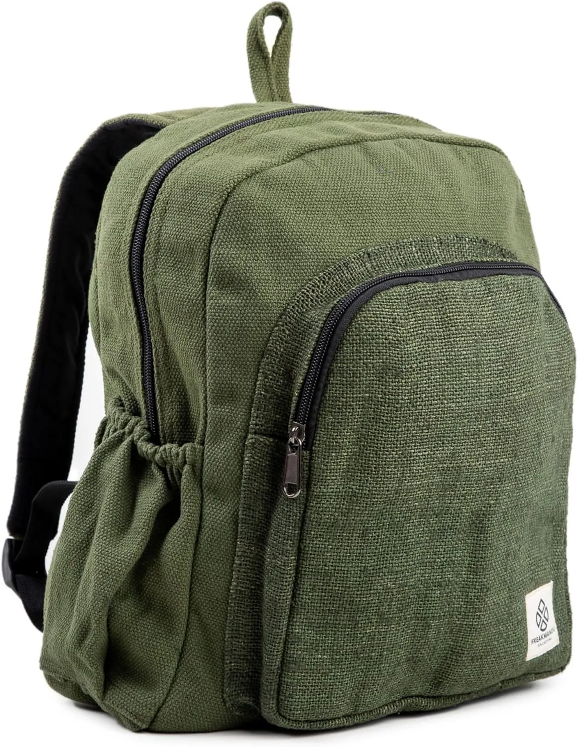 Organic Hemp Backpack Bag, Eco Friendly Durable Rustic Travel Hiking Friendly Lightweight