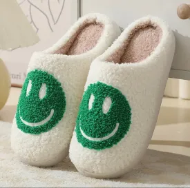 Plush Happy Face Slippers