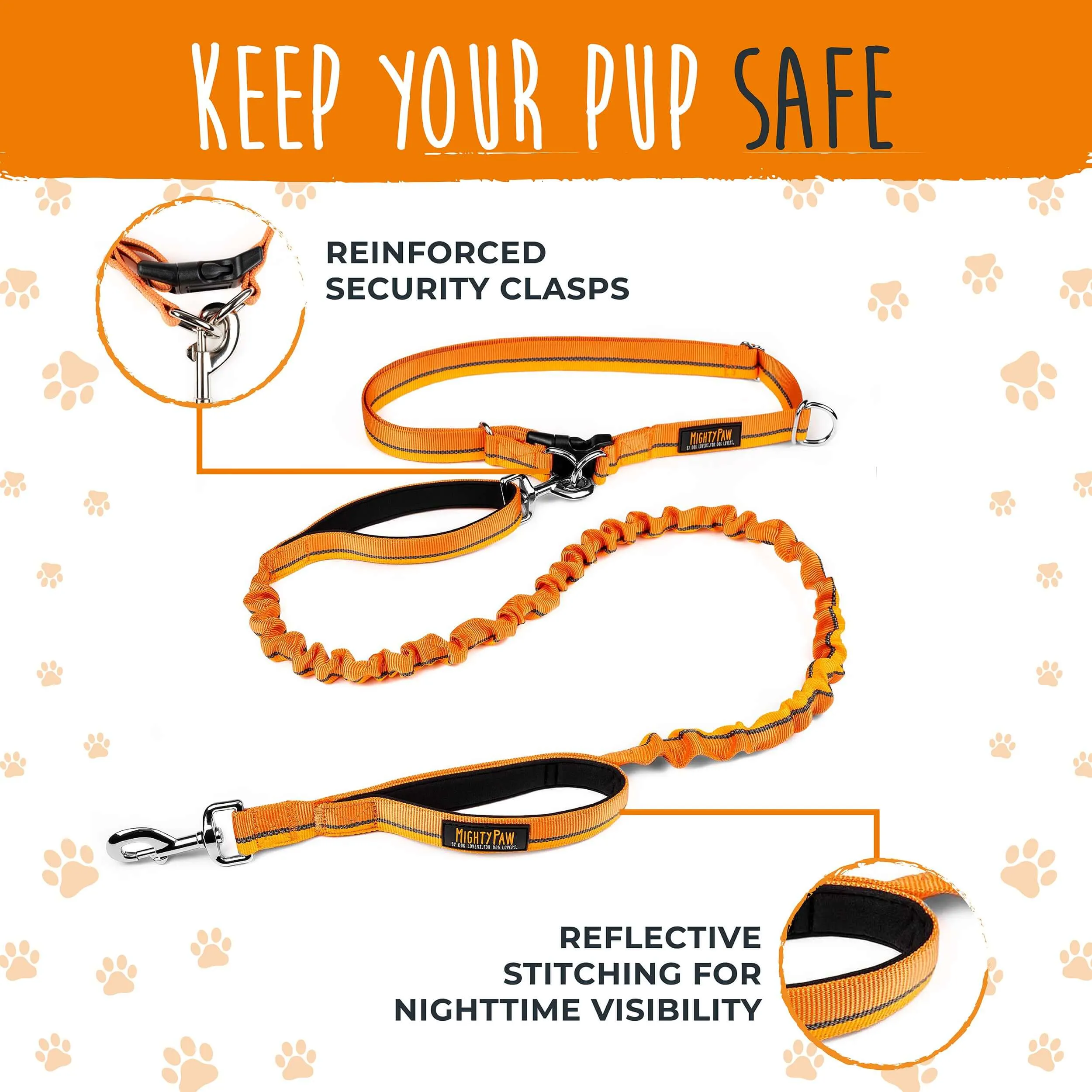 Premium Hands-Free Dog Walking Belt with Bungee Leash - Ergonomic Design