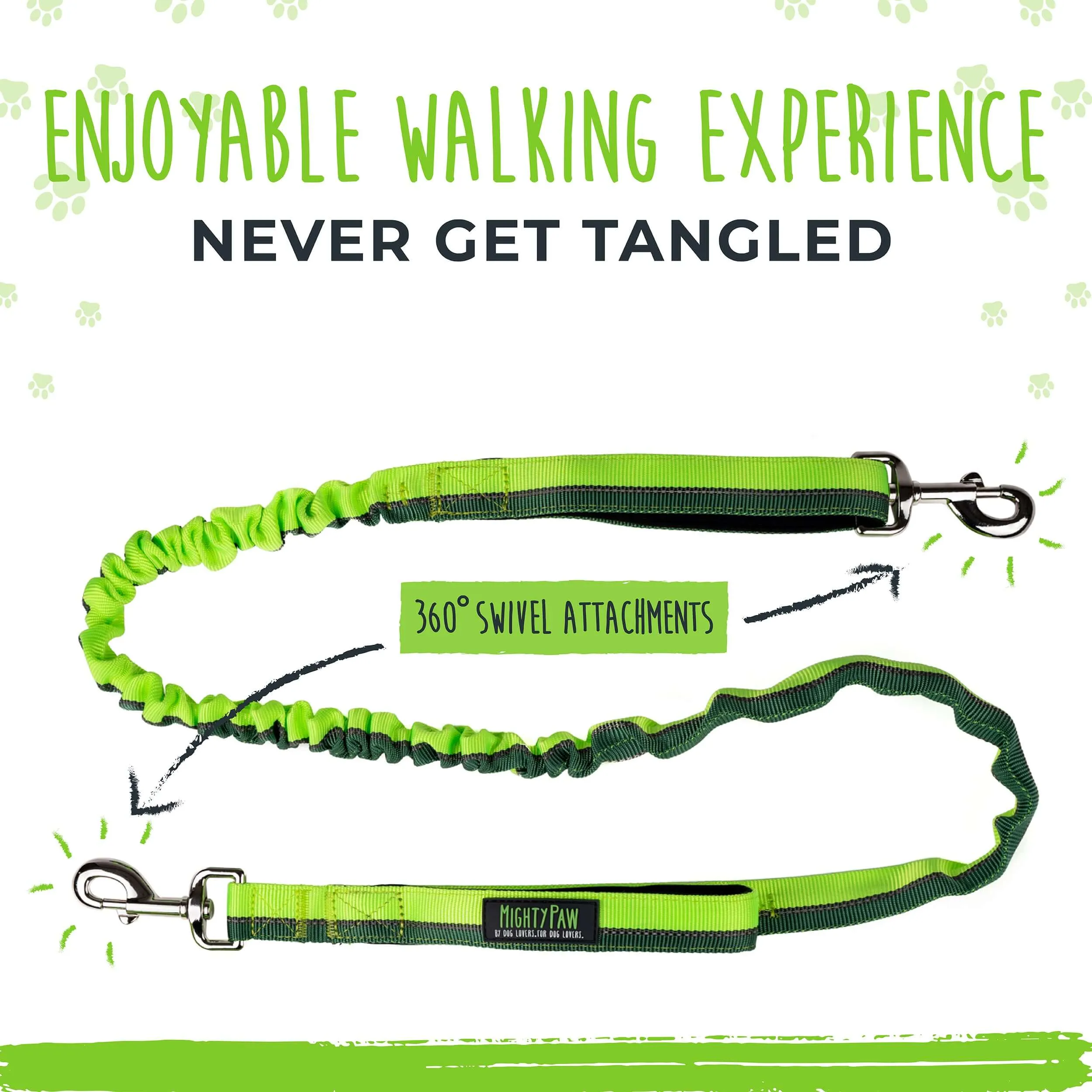 Premium Hands-Free Dog Walking Belt with Bungee Leash - Ergonomic Design