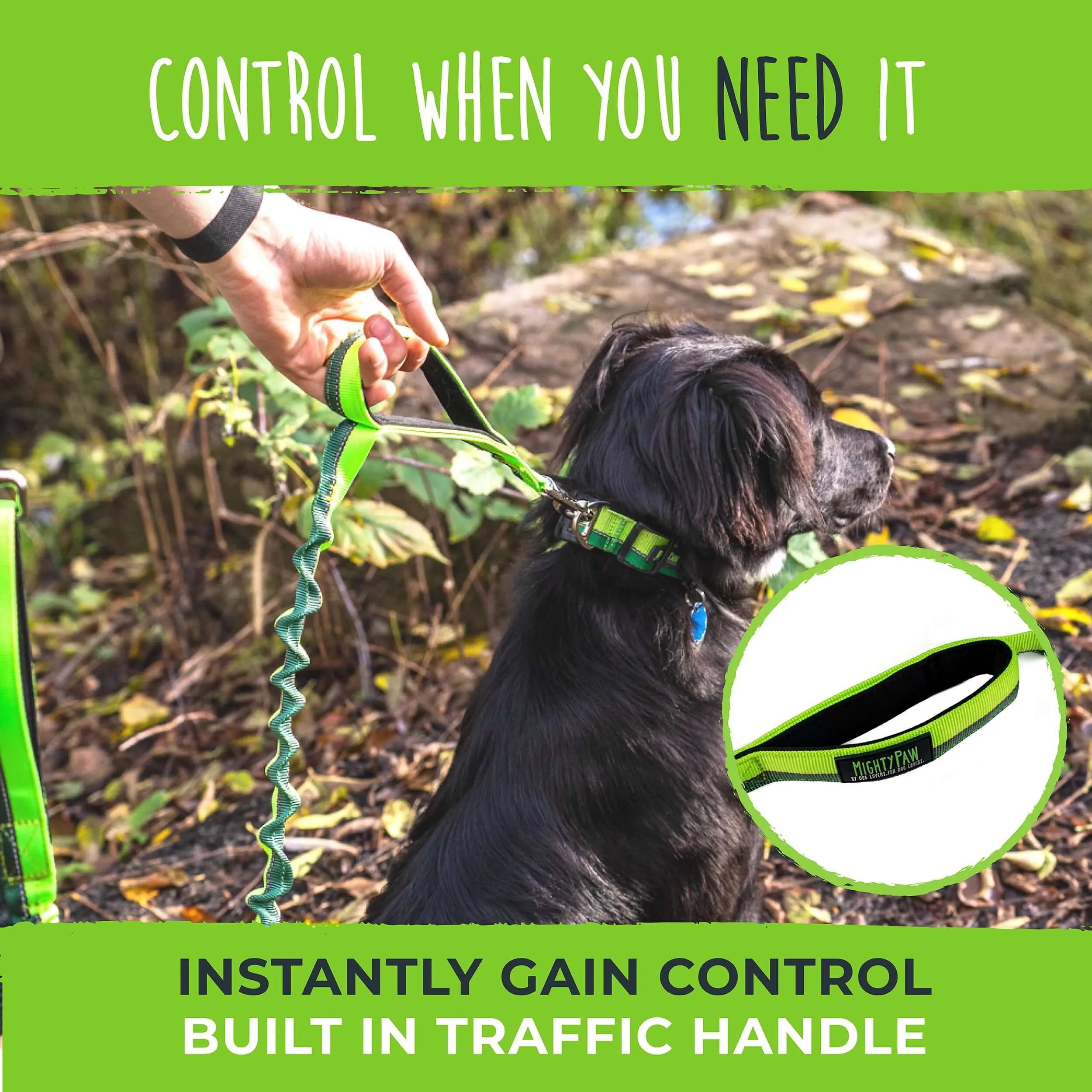 Premium Hands-Free Dog Walking Belt with Bungee Leash - Ergonomic Design