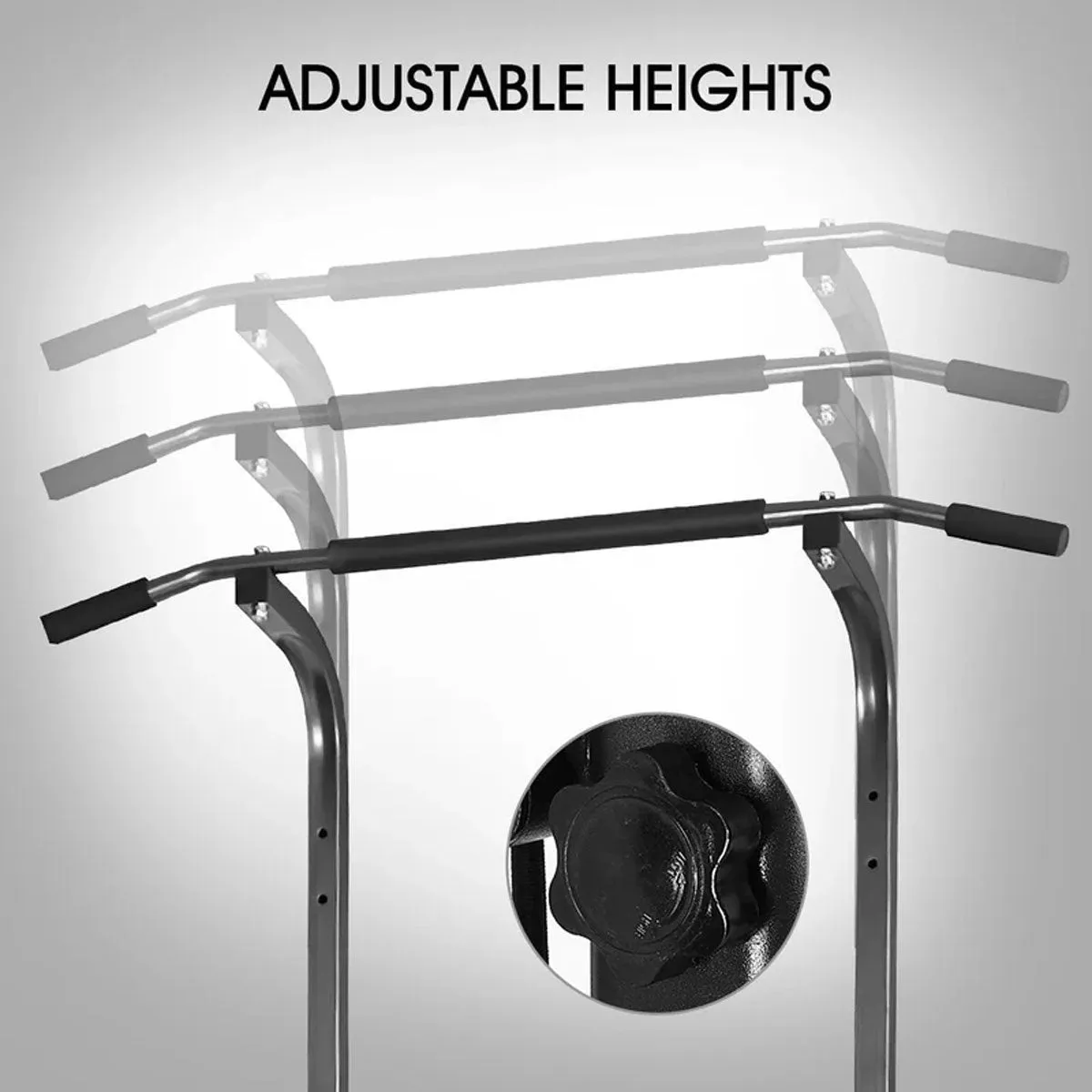 Push Pull Chin Up Bar Power Tower Station Press Gym Equipment Fitness Weight Bench Set