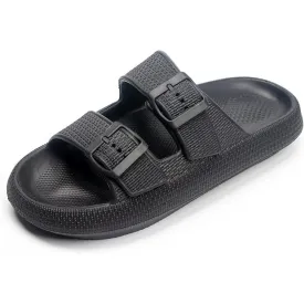 Roxoni Women's Slip-on Sandals Adjustable Buckle Strap