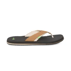 Sanuk Beer Cozy 2 Tan / Tobacco Flip Flops - Men's