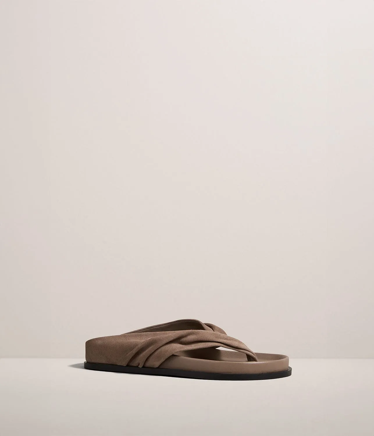 SHAW SANDAL- CARIBOU SUEDE