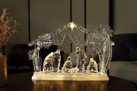 Stable Gold Glitter Nativity