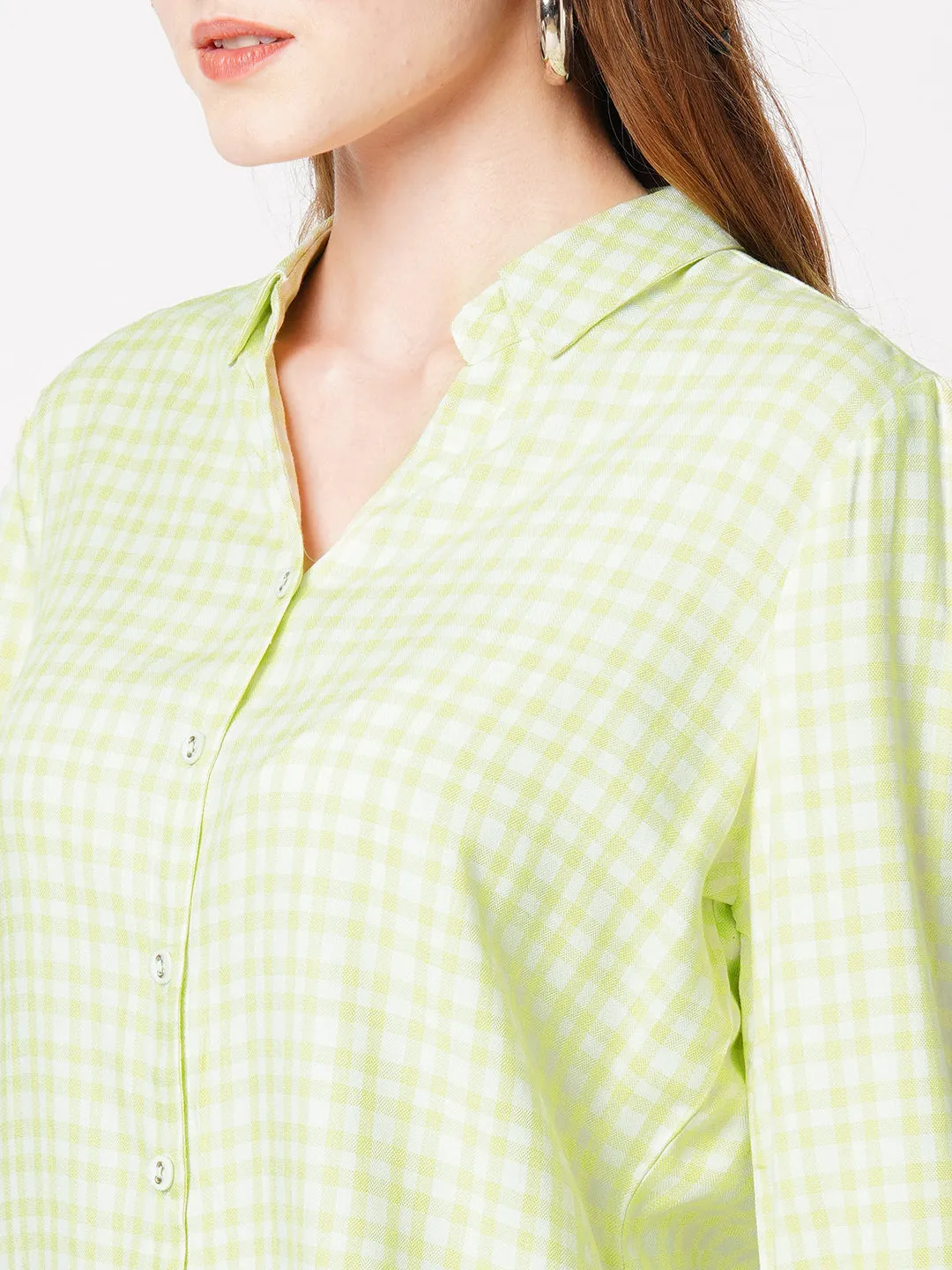 Women Comfortable Checks Casual Shirt