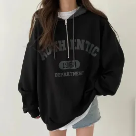 Zipper Versatile Hoodie Thin Niche Style