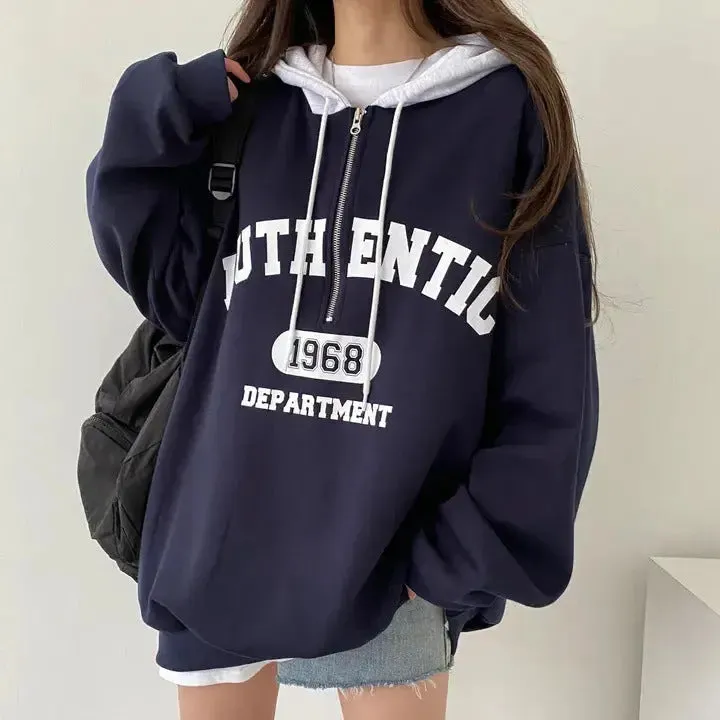 Zipper Versatile Hoodie Thin Niche Style