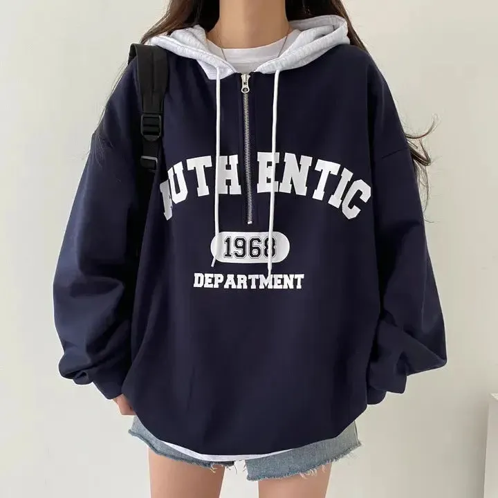 Zipper Versatile Hoodie Thin Niche Style